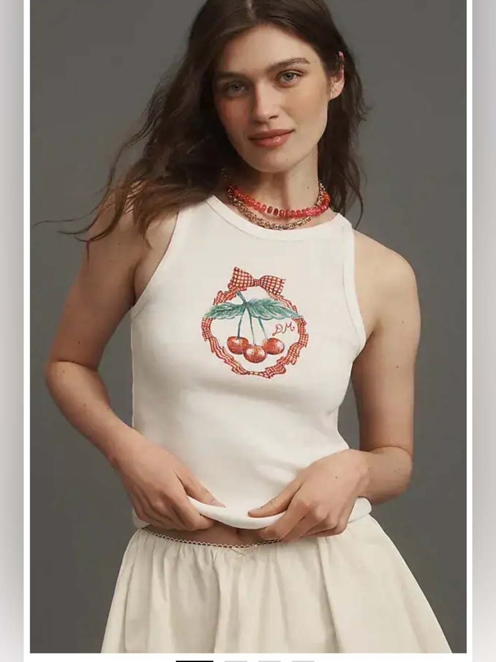 Damson Madder x Anthropologie Cherry Pie Graphic Tank Top 12 ( US 8)